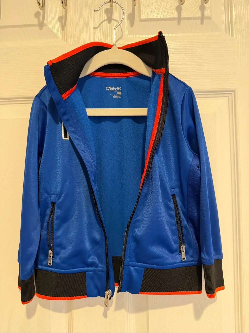 Polo Ralph Lauren Boys Blue Track Jacket Full Zip Pony Logo 3T